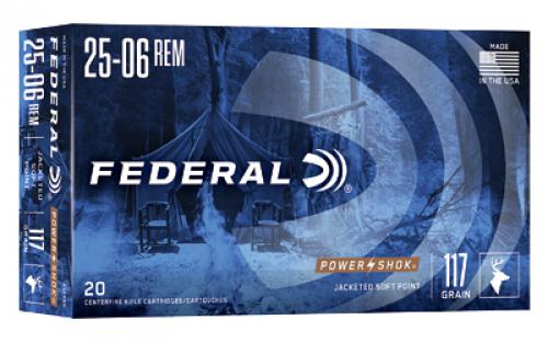 Federal PowerShok, 25-06REM, 117 Grain, Sierra, 20 Round Box 2506BS