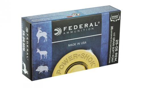 Federal PowerShok, 25-06REM, 117 Grain, Sierra, 20 Round Box 2506BS