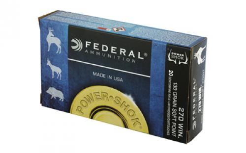 Federal PowerShok, 270WIN, 130 Grain, Soft Point, 20 Round Box 270A