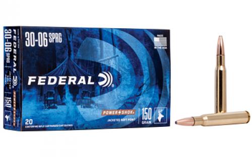 Federal PowerShok, 30-06, 150 Grain, Soft Point, 20 Round Box 3006A