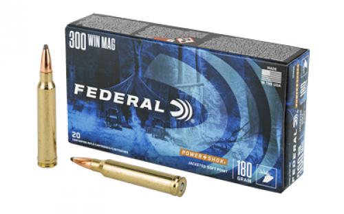 Federal PowerShok, 300WIN, 180 Grain, Soft Point, 20 Round Box 300WBS