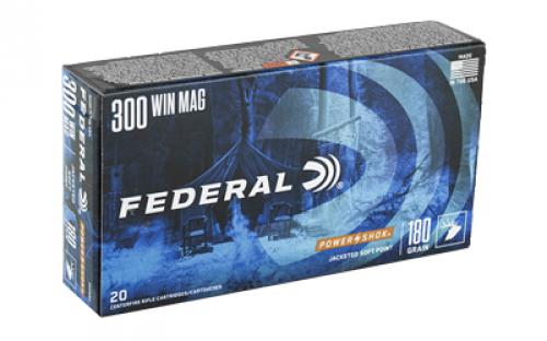 Federal PowerShok, 300WIN, 180 Grain, Soft Point, 20 Round Box 300WBS