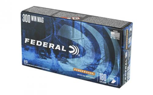 Federal PowerShok, 300WIN, 180 Grain, Soft Point, 20 Round Box 300WBS