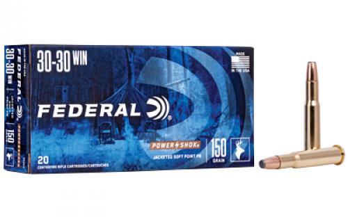 Federal PowerShok, 30-30, 150 Grain, Soft Point Flat Nose, 20 Round Box 3030A