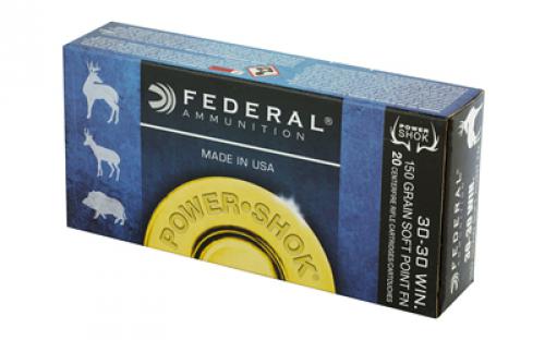 Federal PowerShok, 30-30, 150 Grain, Soft Point Flat Nose, 20 Round Box 3030A