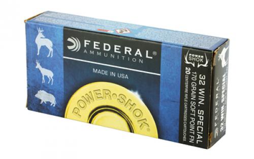 Federal PowerShok, 32 WIN Special, 170 Grain, Soft Point, 20 Round Box 32A