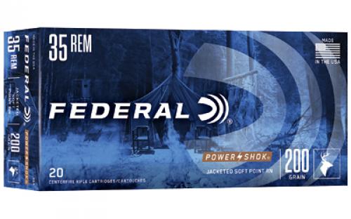 Federal PowerShok, 35REM, 200 Grain, Soft Point, 20 Round Box 35A