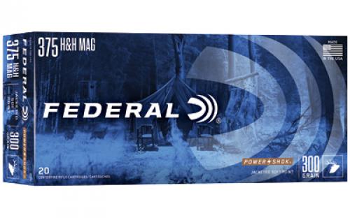 Federal PowerShok, 375H&H, 300 Grain, Soft Point, 20 Round Box 375B