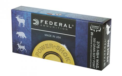 Federal PowerShok, 375H&H, 300 Grain, Soft Point, 20 Round Box 375B