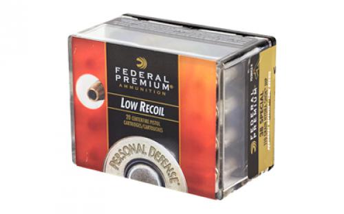 Federal Premium Personal Defense (LR), 38 Special, 110 Grain, Hydra-Shok Jacketed Hollow Point, Low Recoil, 20 Round Box PD38HS3H