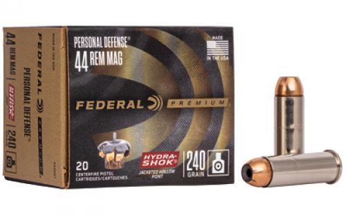 Federal Hydra-Shok, 44MAG, 240 Grain, Hollow Point, 20 Round Box P44HS1