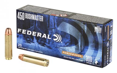 Federal PowerShok, 450 BUSHMASTER, 300 Grain, 20 Round Box 450BMB