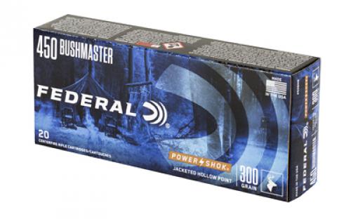 Federal PowerShok, 450 BUSHMASTER, 300 Grain, 20 Round Box 450BMB