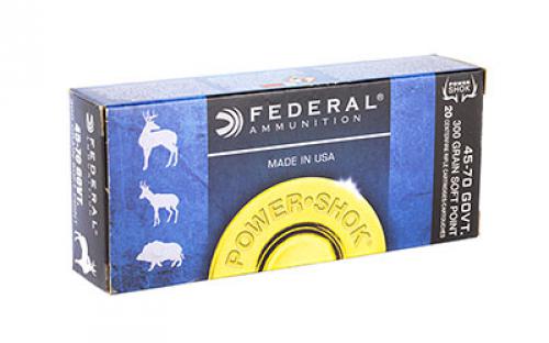 Federal PowerShok, 45-70 Government, 300 Grain, Sierra, 20 Round Box 4570AS