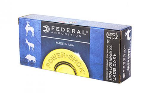 Federal PowerShok, 45-70 Government, 300 Grain, Sierra, 20 Round Box 4570AS