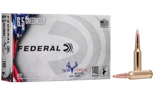 Federal Non Typical, 6.5 CREEDMOOR, 140 Grain, Soft Point, 20 Round Box 65CDT1