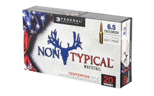 Federal Non Typical, 6.5 CREEDMOOR, 140 Grain, Soft Point, 20 Round Box 65CDT1