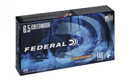 Federal PowerShok, 6.5 Creedmoor, 140Gr, Soft Point, 20, 200 65CRDB