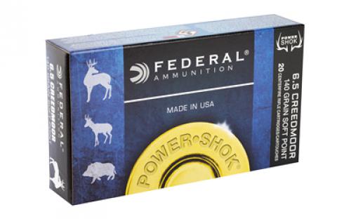 Federal PowerShok, 6.5 Creedmoor, 140Gr, Soft Point, 20, 200 65CRDB