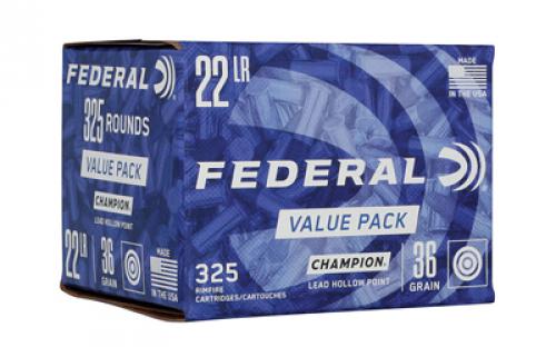 Federal Lead Hollow Point, 22 Long Rifle, 36 Grain, 325 Round Brick 749