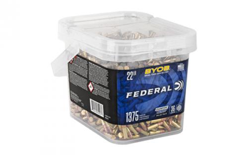 Federal BYOB, Rimfire Bucket, 22 LR, 36 Grain, Copper Plated Hollow Point, 1,375 Rounds Per Bucket, 2 Buckets Included 750BKT1375