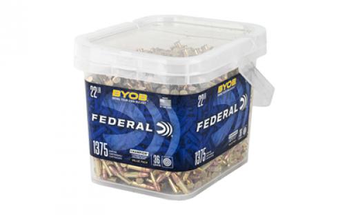 Federal BYOB, Rimfire Bucket, 22 LR, 36 Grain, Copper Plated Hollow Point, 1,375 Rounds Per Bucket, 2 Buckets Included 750BKT1375