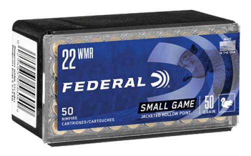 Federal GameShok, 22WMR, 50 Grain, Jacketed Hollow Point, 50 Round Box 757