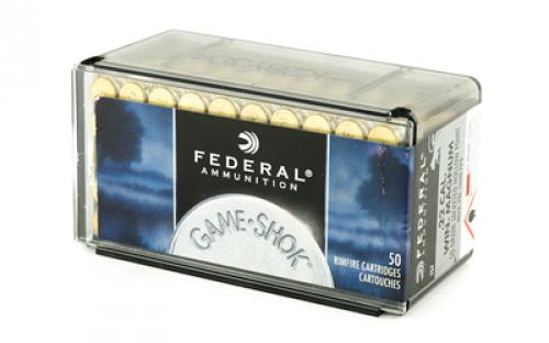 Federal GameShok, 22WMR, 50 Grain, Jacketed Hollow Point, 50 Round Box 757