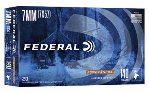 Federal PowerShok, 7x57, 140 Grain, Soft Point, 20 Round Box 7B