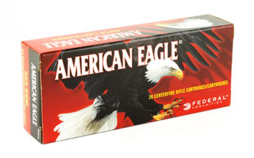 Federal American Eagle, 223REM, 50 Grain, Jacketed Hollow Point, 20 Round Box AE223G