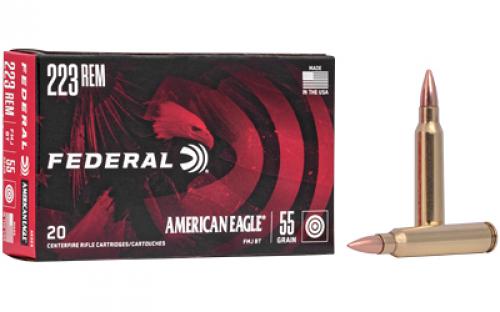 Federal American Eagle, 223REM, 55 Grain, Full Metal Jacket, 20 Round Box AE223