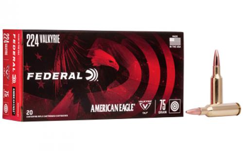 Federal American Eagle, 224 Valkyrie, 75 Grain, Total Metal Jacket, 20 Round Box AE224VLK1