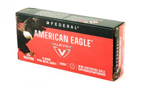 Federal American Eagle, 224 Valkyrie, 75 Grain, Total Metal Jacket, 20 Round Box AE224VLK1