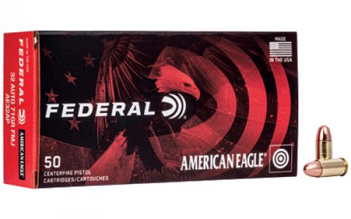 Federal American Eagle, 32ACP, 71 Grain, Full Metal Jacket, 50 Round Box AE32AP