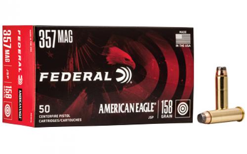 Federal American Eagle, 357MAG, 158 Grain, Jacketed Soft Point, 50 Round Box AE357A