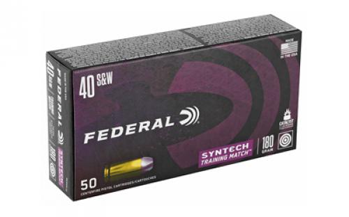 Federal American Eagle, Syntech, 40 S&W, 180Gr, Total Synthetic Jacket, 50, 500 AE40SJ2