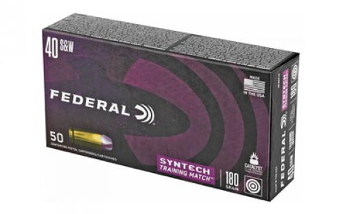 Federal American Eagle, Syntech, 40 S&W, 180Gr, Total Synthetic Jacket, 50, 500 AE40SJ2