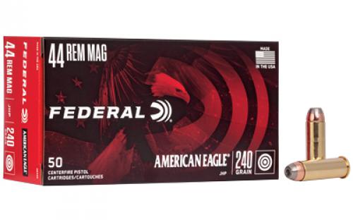 Federal American Eagle, 44MAG, 240 Grain, Jacketed Hollow Point, 50 Round Box AE44A