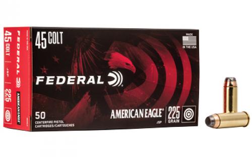 Federal American Eagle, 45LC, 225 Grain, Jacketed Soft Point, 50 Round Box AE45LC