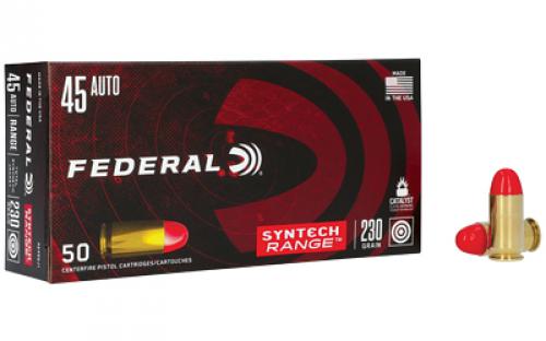 Federal Syntech, 45 ACP, 230 Grain, Total Synthetic Jacket, 50 Round Box AE45SJ1