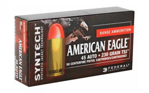 Federal Syntech, 45 ACP, 230 Grain, Total Synthetic Jacket, 50 Round Box AE45SJ1