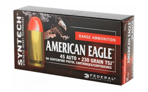 Federal Syntech, 45 ACP, 230 Grain, Total Synthetic Jacket, 50 Round Box AE45SJ1