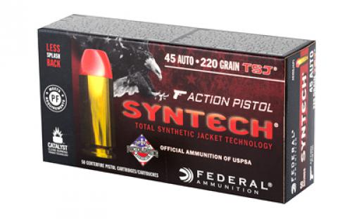 Federal Syntech Action Pistol, 45 ACP, 220Gr, Total Synthetic Jacket, 50 Round Box AE45SJAP1