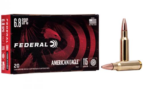 Federal American Eagle, 6.8SPC, 115 Grain, Full Metal Jacket, 20 Round Box AE68A