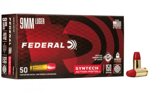 Federal Syntech Action Pistol, 9MM, 150Gr, Total Synthetic Jacket, 50 Round Box AE9SJAP1