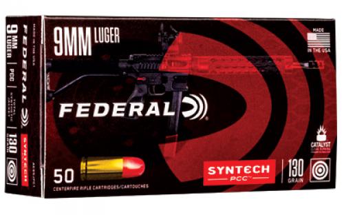 Federal American Eagle, 9MM, 130 Grain, TSJ, Total Synthetic Jacket, 50 Round Box AE9SJPC1