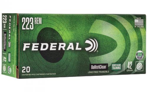 Federal Ballisticlean, 223 Remington, 42 Grain, Frangible, 20 Round Box BC223NT5