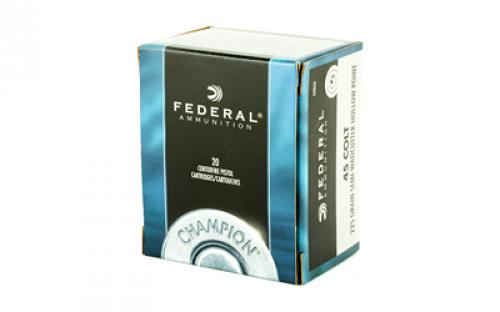 Federal Champion, 45LC, 225 Grain, Semi Wadcutter Hollow Point, 20 Round Box C45LCA