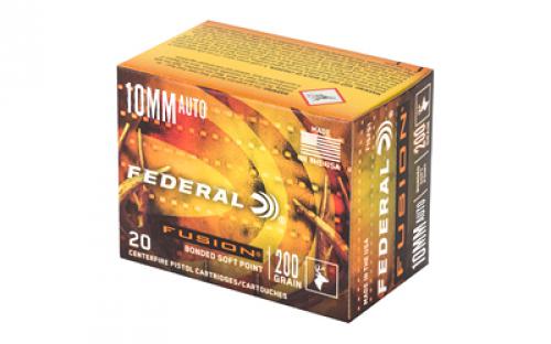 Federal Fusion, 10MM, 200Gr, Soft Point, 20 Round Box F10FS1