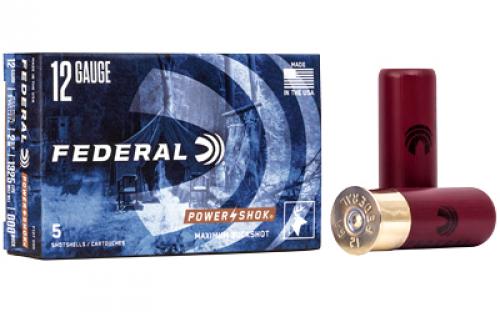 Federal PowerShok, 12 Gauge, 2.75, 000 Buck, 8 Pellets, 5 Round Box F127000